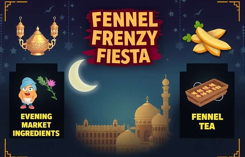 Fennel Frenzy Fiesta Ramadan Event Fennel Frenzy Fiesta Ramadan event featuring special fennel tea ingredients and evening market bonuses